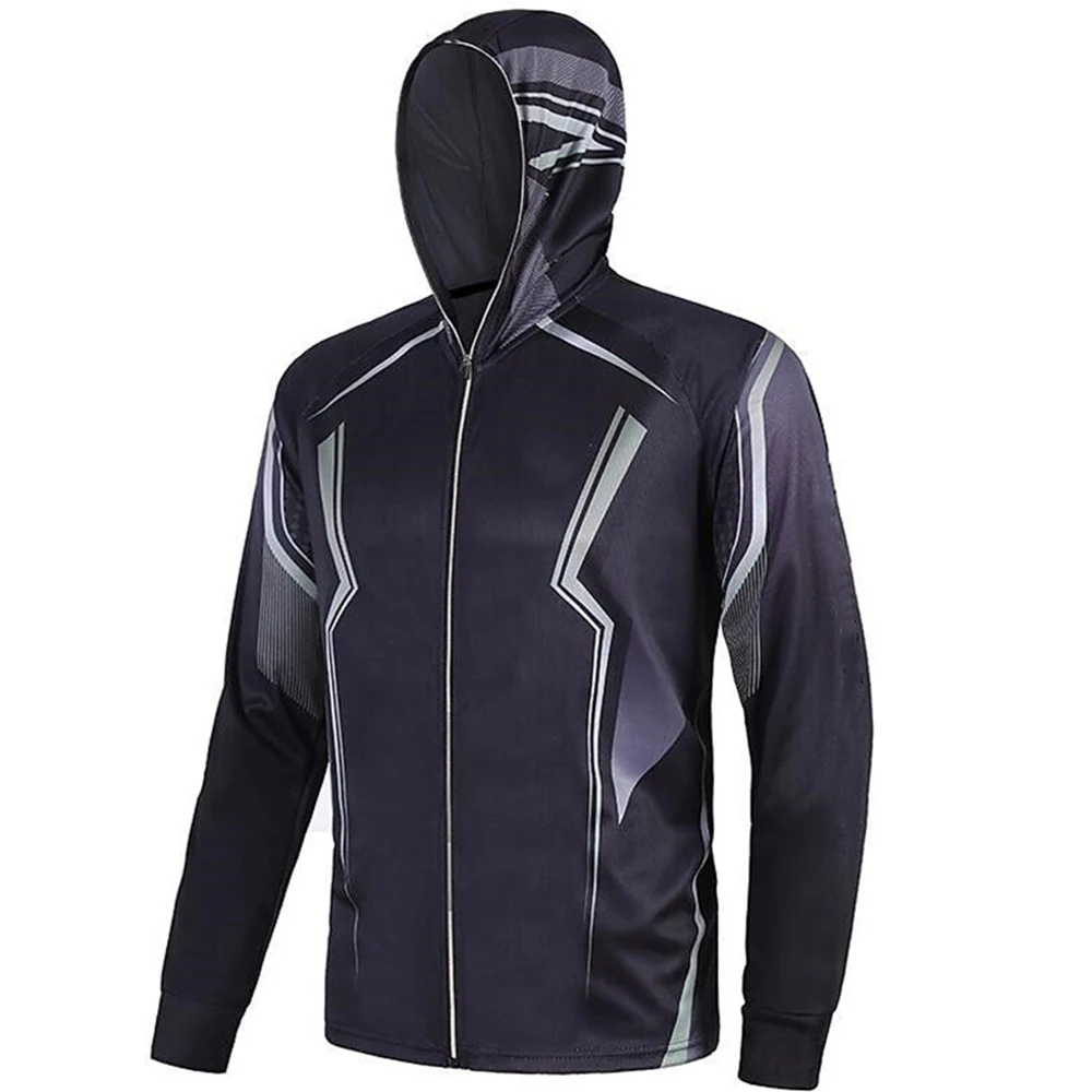 Ropa de pesca de secado rápido con protección solar, 2 camisetas de pesca ligeras Anti-UV, sudaderas con capucha para hombres