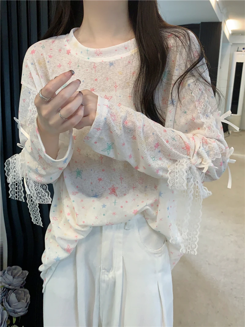 تي شيرت نسائي بأكمام طويلة، قطع علوية مكشكشة باللون الأحمر الوردي، مقاس نحيف، مريح للتنفس، قطن قوطي، شتاء يومي، عطلة، نمط غير رسمي