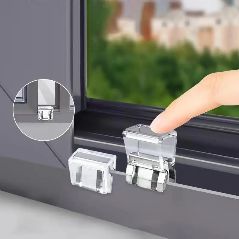 6 Stück robuste Schiebefensterschlösser, Bildschirmbefestigungsclip, Sicherheitsclip für Fensterschienen, Sicherheitsclip für Bildschirmfenster und Tür