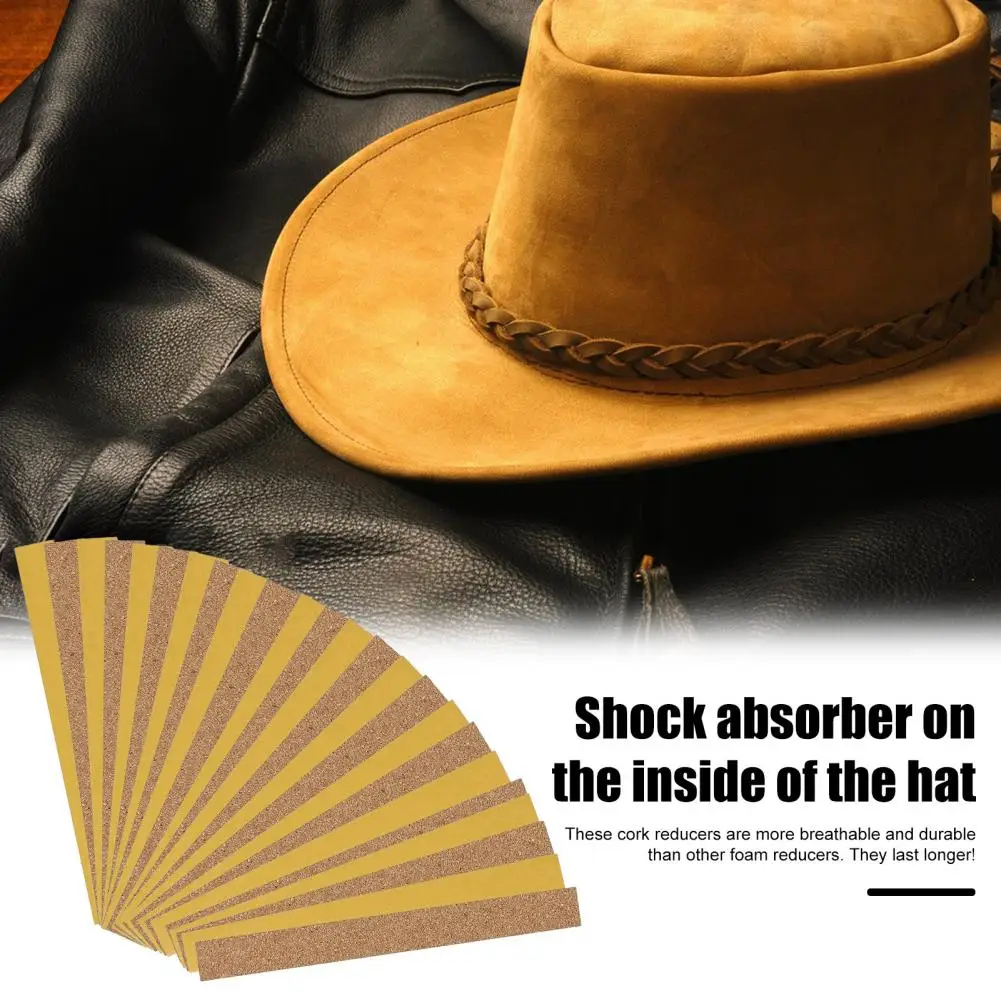24Pcs Hat Size Reducer Cork Tape Self-Adhesive Hat Insert Liner Shock-absorbing Sticker  Baseball Cap Reducing Sizing Tape