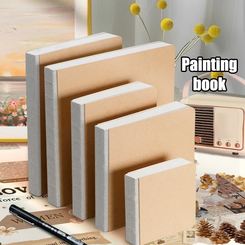 

Мини-книга для рисования, плотная бумага, карманный акварельный альбом для рисования, маркер, бумага для рисования, товары для рукоделия, портативный простой альбом для рисования