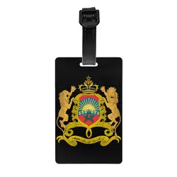 Custom Kingdom Of Morocco Luggage Tags for Suitcases Moroccan Patriotic Privacy Cover Name ID Card