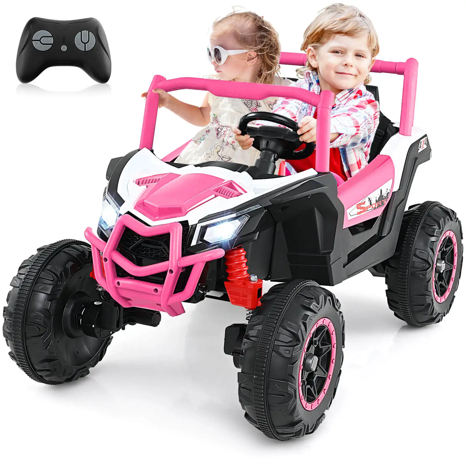 

24V Kids Ride on UTV w/ 4 x 100W Powerful Engine Remote Control High/Low Speed