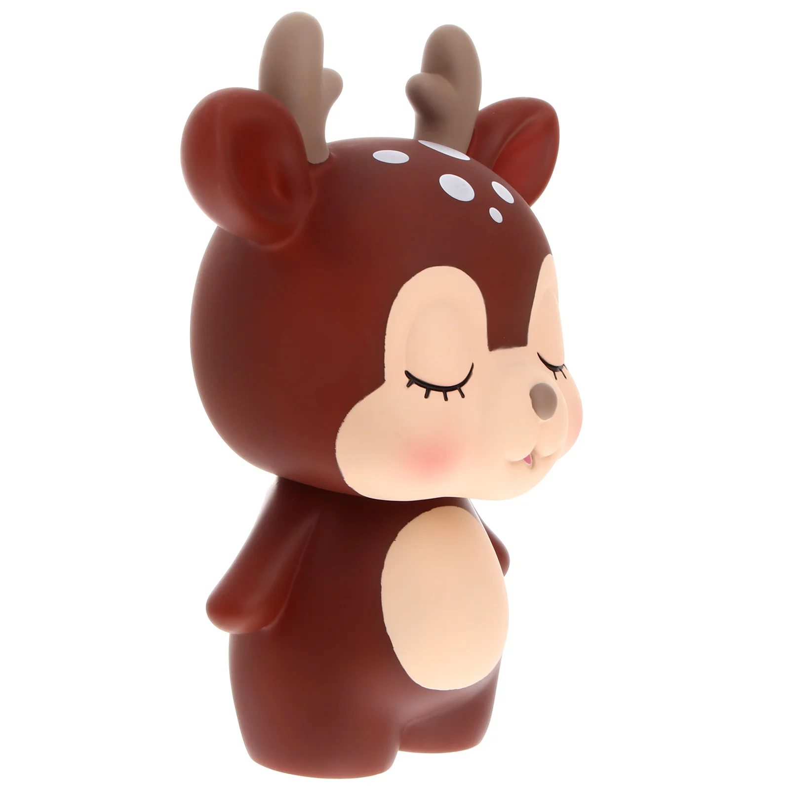 Non-toxic Piggy Bank Deer Coin Dining Table Creative Cartoon Classic Keepsake Coffee-colored