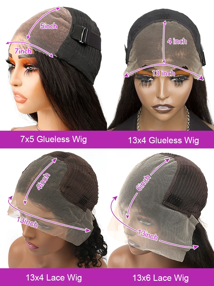 Curly Wig Highlight Ombre 13x6 HD Lace Front Human Hair Wigs Glueless Wigs 13x4 Deep Wave Lace Frontal Wig For Women Wear And Go