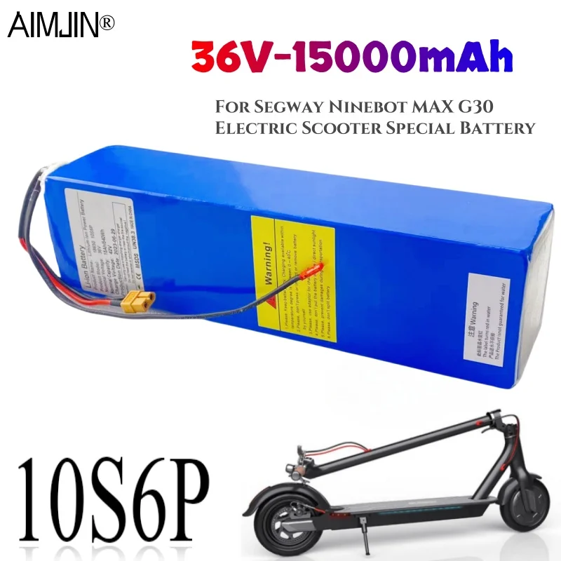 

AIMJIN 36V 15AH 540wh 18650 High-quality Battery Pack For Segway Ninebot MAX G30 Electric Scooter Special Battery