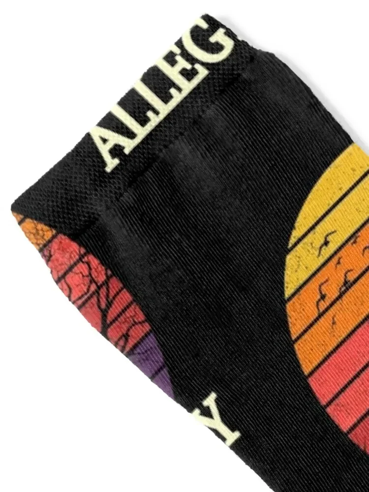 Allegedy Ostrich Vintage Sunset Socks cotton winter Toe sports Boy Child Socks Women's