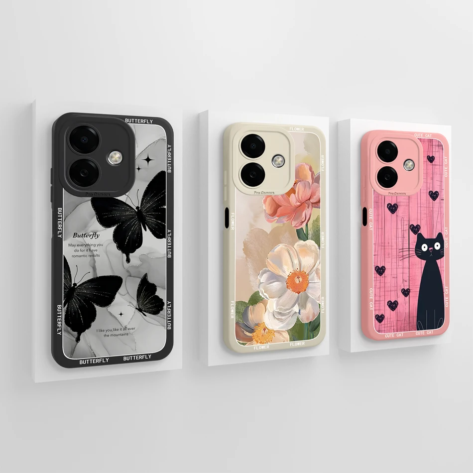 For Oppo A40 A40M A60 A80 Case Aesthetic Soft Liquid Silicone Camera Protection Back Cover Anti Drop High Quality Phone Housing