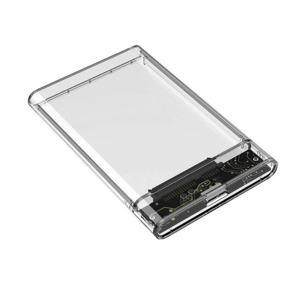 SATA zu USB Festplattengehäuse USB 3.0 Typ C zu SATA III Transparentes Gehäuse Aufbewahrungsbox Zubehör für Notebook-Computer-Festplatten – Detail 14