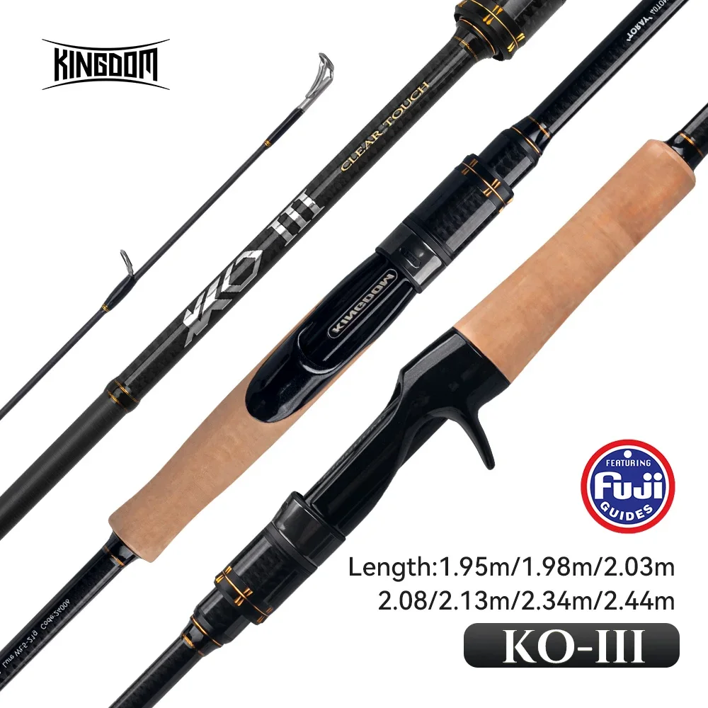 Kingdom-KO Spinning Fishing Rod, Fuji Ring, F XF HF Action Lure Rod, High Carbon Fuji Reel Seat, Bass Pike Rod