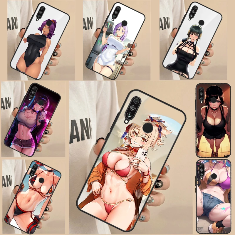 Manga Waifu Babe Beach Case For Huawei Nova 8i 3i 11i 7i 10 9 SE 5T Y60 Y70 Y90 P40 P30 P20 Lite P60 Pro P Smart