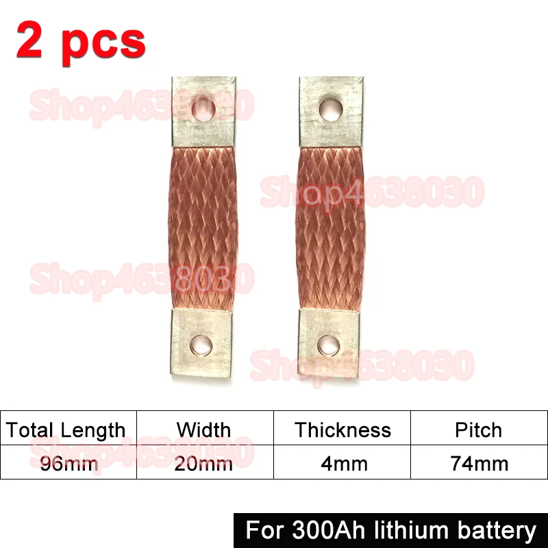 230 Ah 280 Ah 300 Ah 12 V Sammelschiene Lifepo4-Batterie, flexibler Kupferanschluss, 56 mm, 74 mm, für Lifepo4-Batterie, Verwendung 1/2/3/4/8 Stück