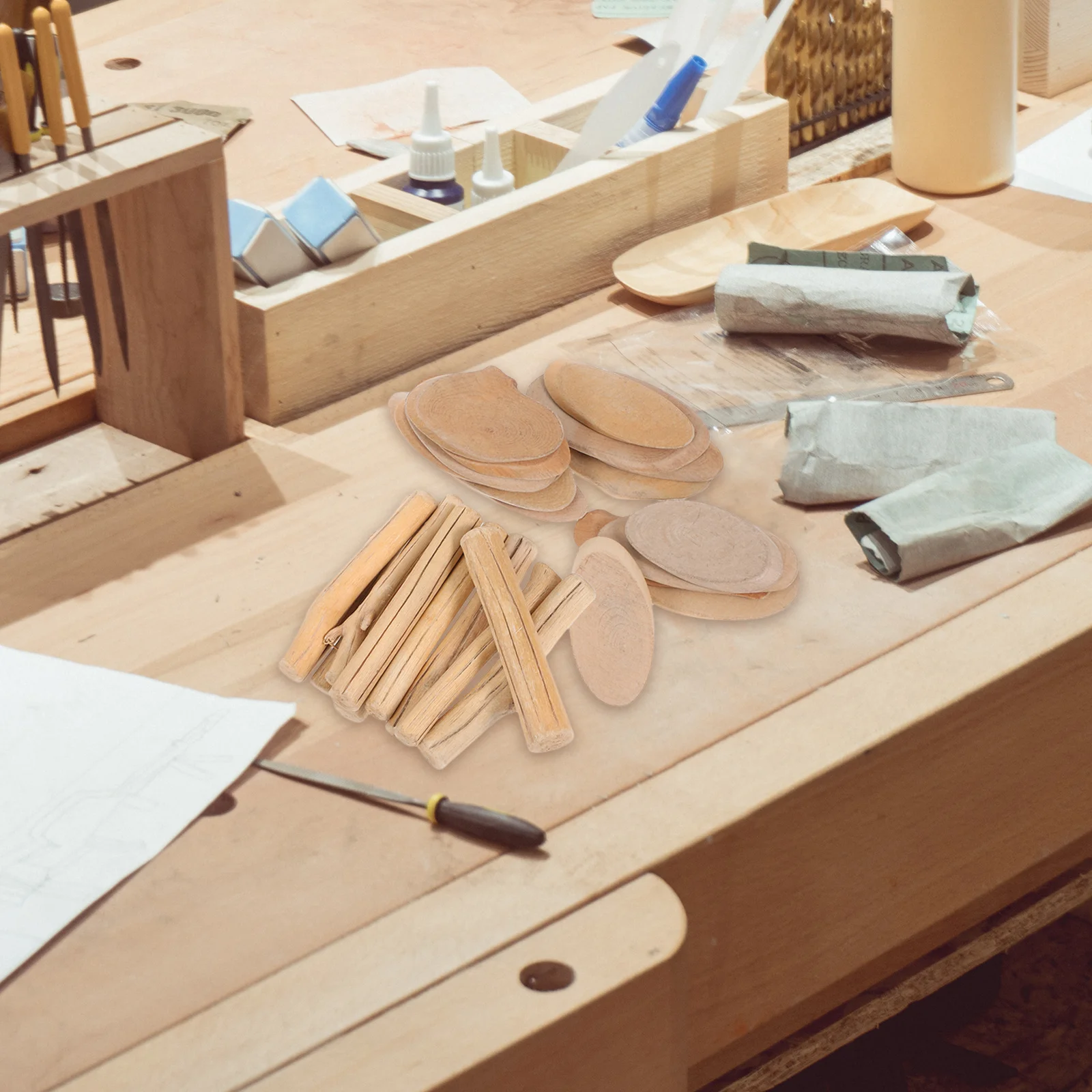 Juego de materiales de madera flotante, palos artesanales de madera Natural, rodajas de madera, Chips, decoración rústica sin terminar, bricolaje, ducha de boda, 1 Juego