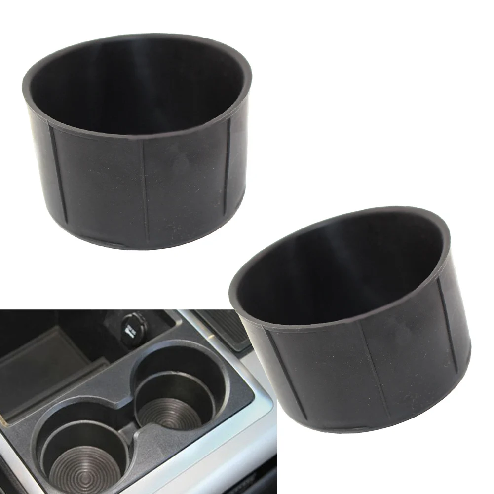 

2PCS Car Center Console Cup Holder Rubber Insert Drink Cup Holder For Ram 1500 2500 3500 09-18 Interior Accessories