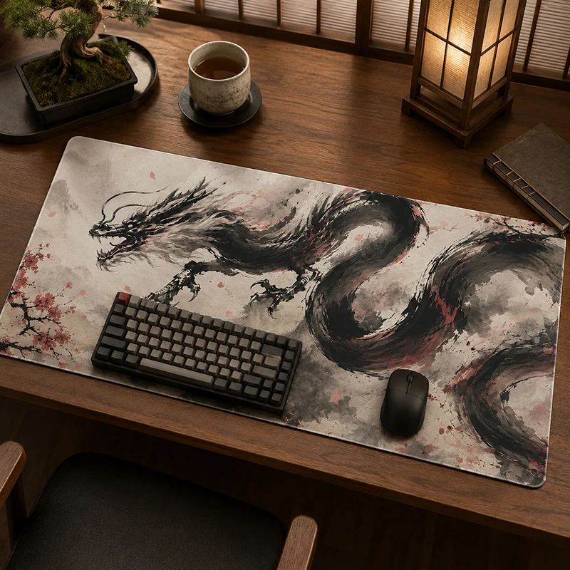 Mouse Pad Gamer Ink Black Dragon Cloud XL Computer Large Mousepad XXL MousePads Soft Office Non-Slip Laptop Mice Pad Table Mat