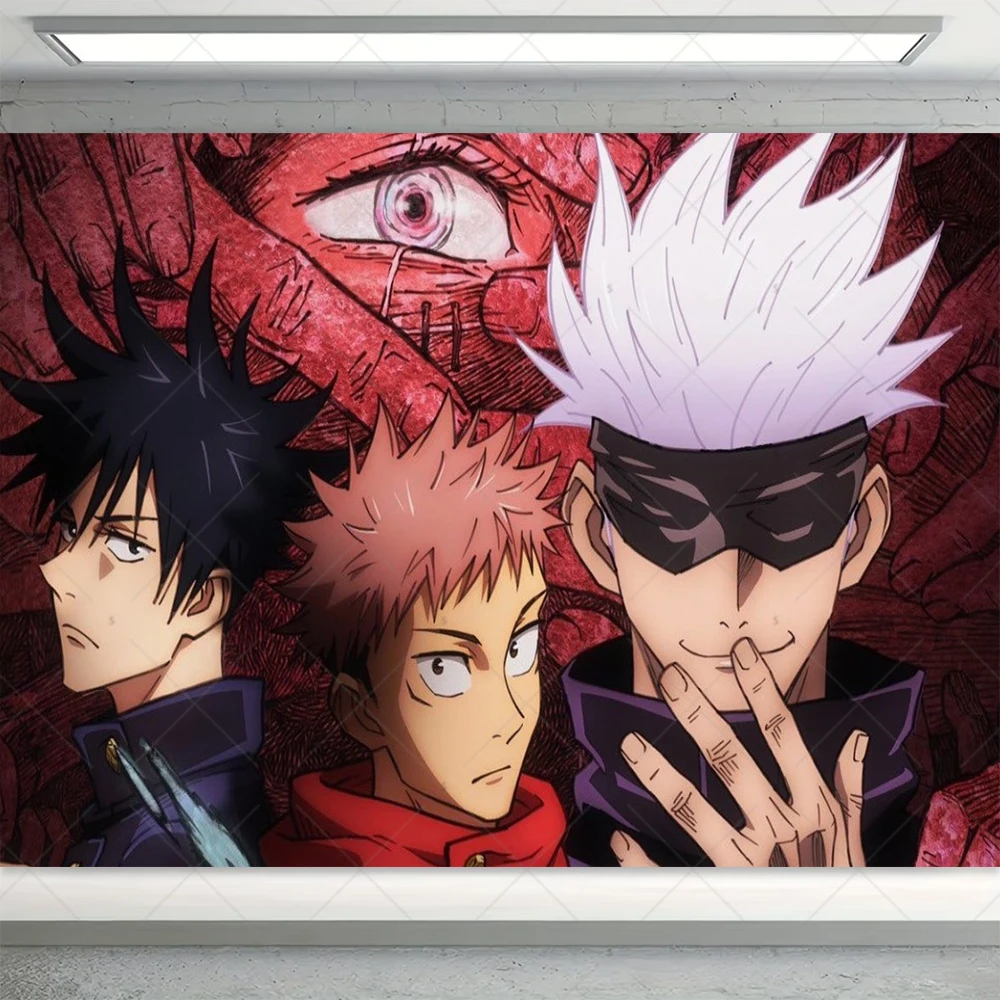 Jujutsu Kaisen Themen-Hintergrund für Geburtstagsparty, Anime-Charakter Gojo Satoru Dekoration, Fotografie-Requisiten, Banner und Zubehör – Detail 4