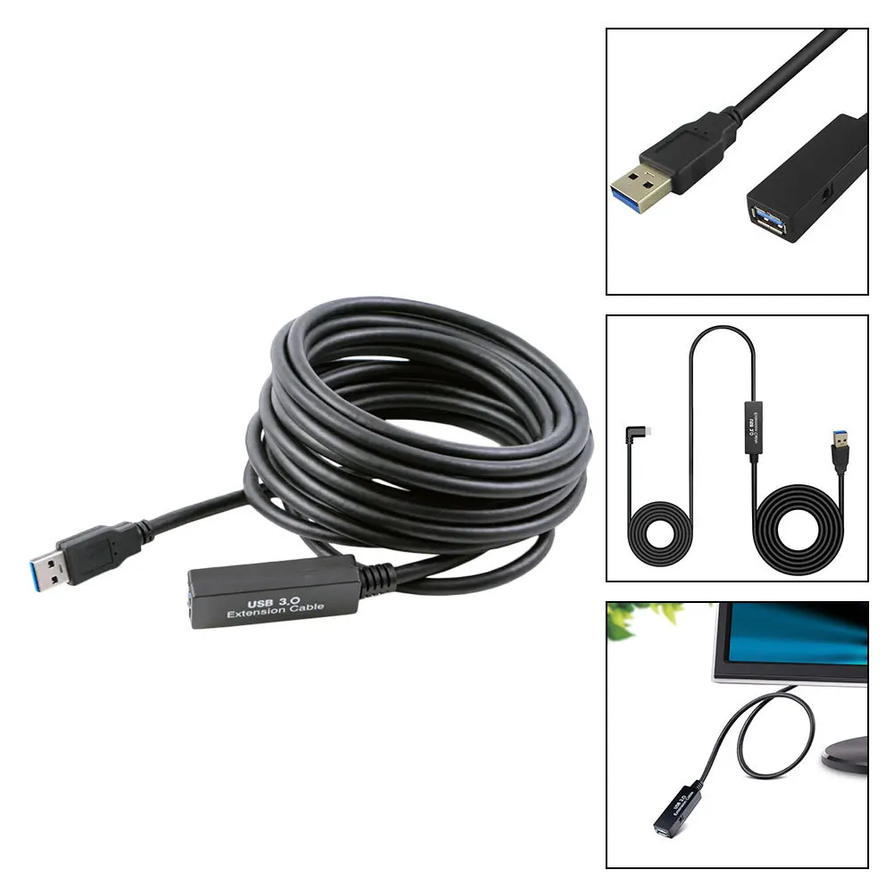 USB3.0 延長ケーブル 5 メートル耐久性のある銅プラスチック USB データ伝送コンピュータマウスキーボードオフィスホーム延長データストリング