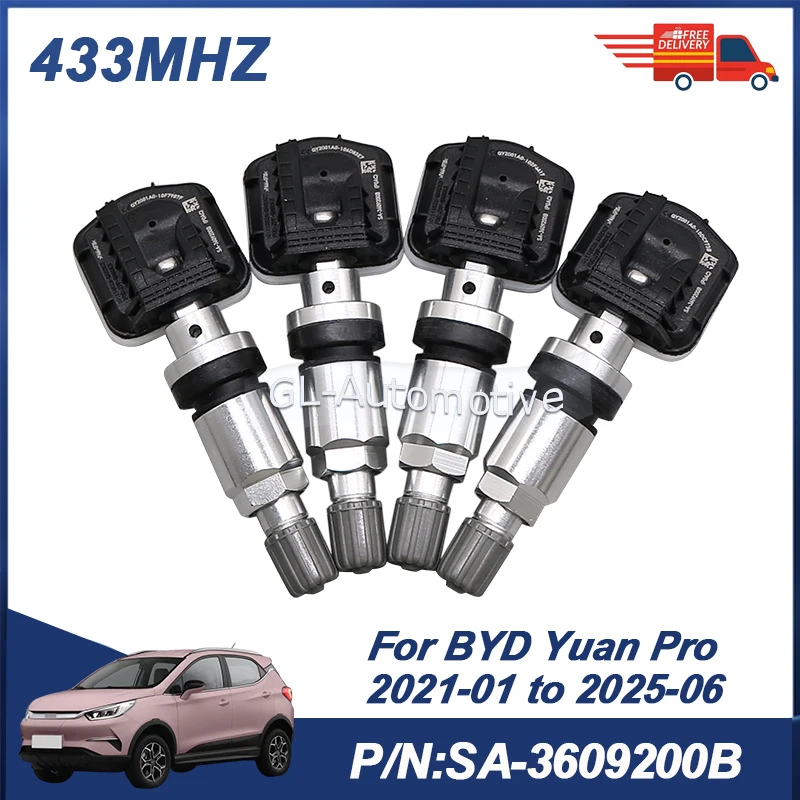 

SA-3609200B TPMS Sensor Tire Pressure Sensor For BYD Yuan Pro 2021-2025 433MHZ 4PCS