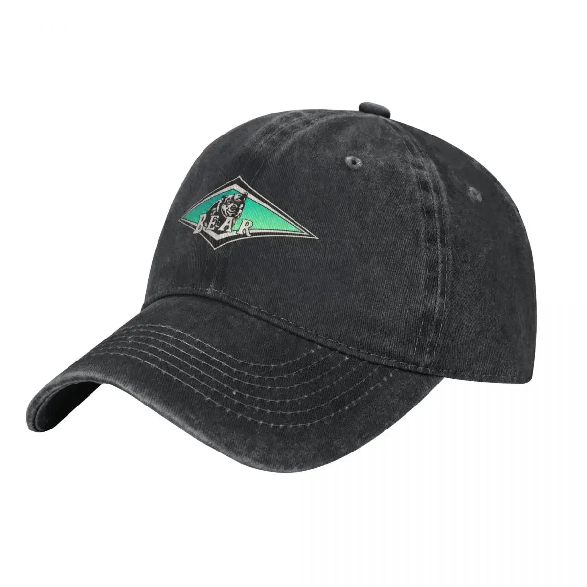 Casquette de baseball vintage avec logo diamant, t-shirt rétro, ourson de surf, mousse de mer, vert aqua, grand culte du mercred