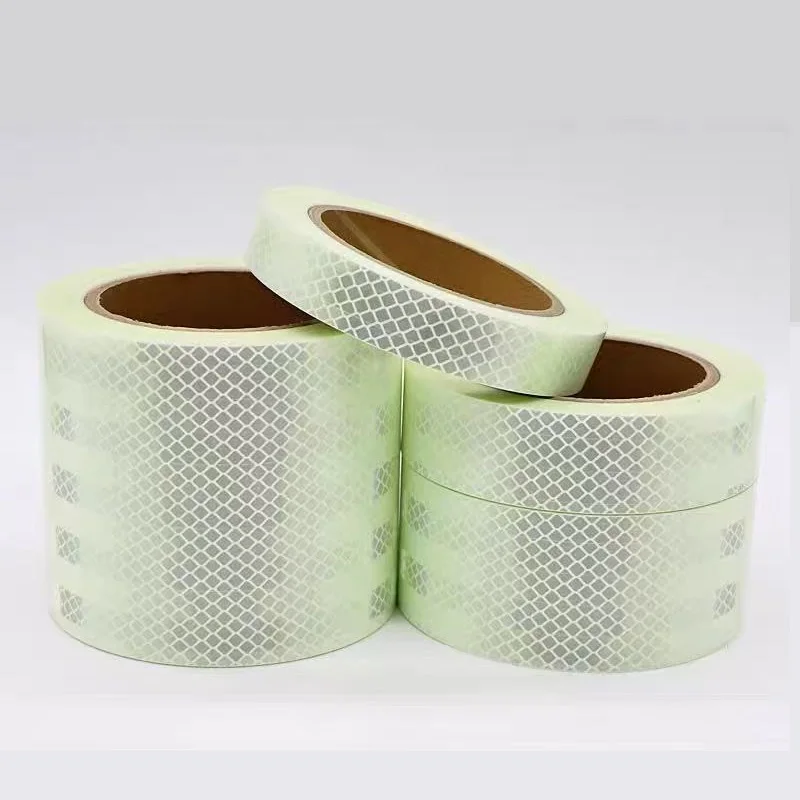 2cm/3cm/5cm/10cm PET Reflective Luminous Warning Self-adhesive Tape Glowing In the Dark Fluorescent Sticker
