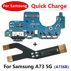 Porta de carregamento USB Dock Connector Board, Mainboard Main Flex Cable Peças de reparação, Fit para Samsung A73, 5G, A736, A736B