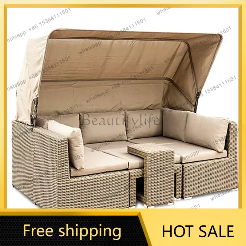 zj.Nordic Waterproof and Sunscreen Simplicity Garden Sofa Originality Leisurely Outdoor Furniture Art Outdoor Furniture Divano H