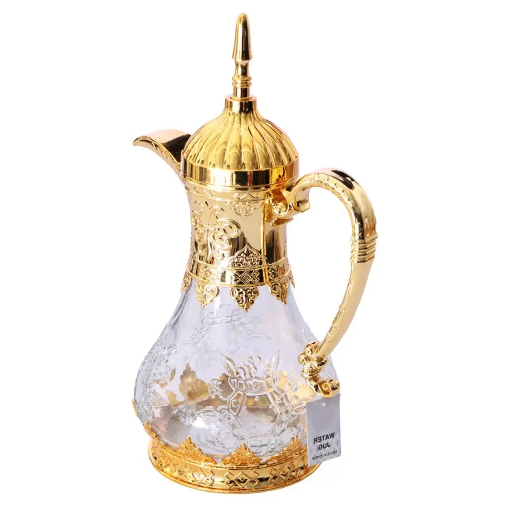 Arabic Style Glass Tea Pot Classic Coffee Kettle Elegant Teapot Carafe Heat Resistant for Camping Restaurant