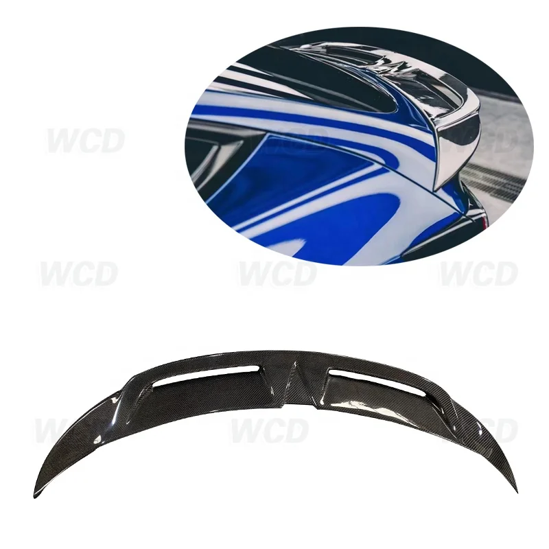 Real Carbon Fiber Auto Car Wing Spoiler for Tesla Model Y Sport Utility 4-Door 2019-2022 CMS Style