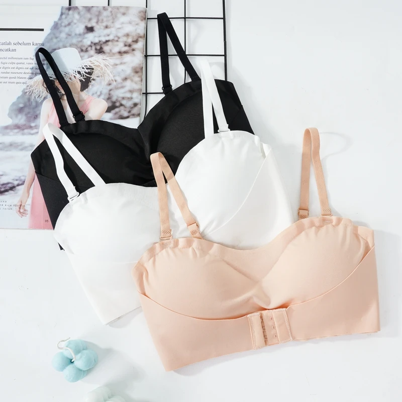 Strapless Bra for Woman Invisible Tube Tops Seamless Breathable Wireless Wedding Brassiere Push Up Bras Lingerie Sexy Bralette