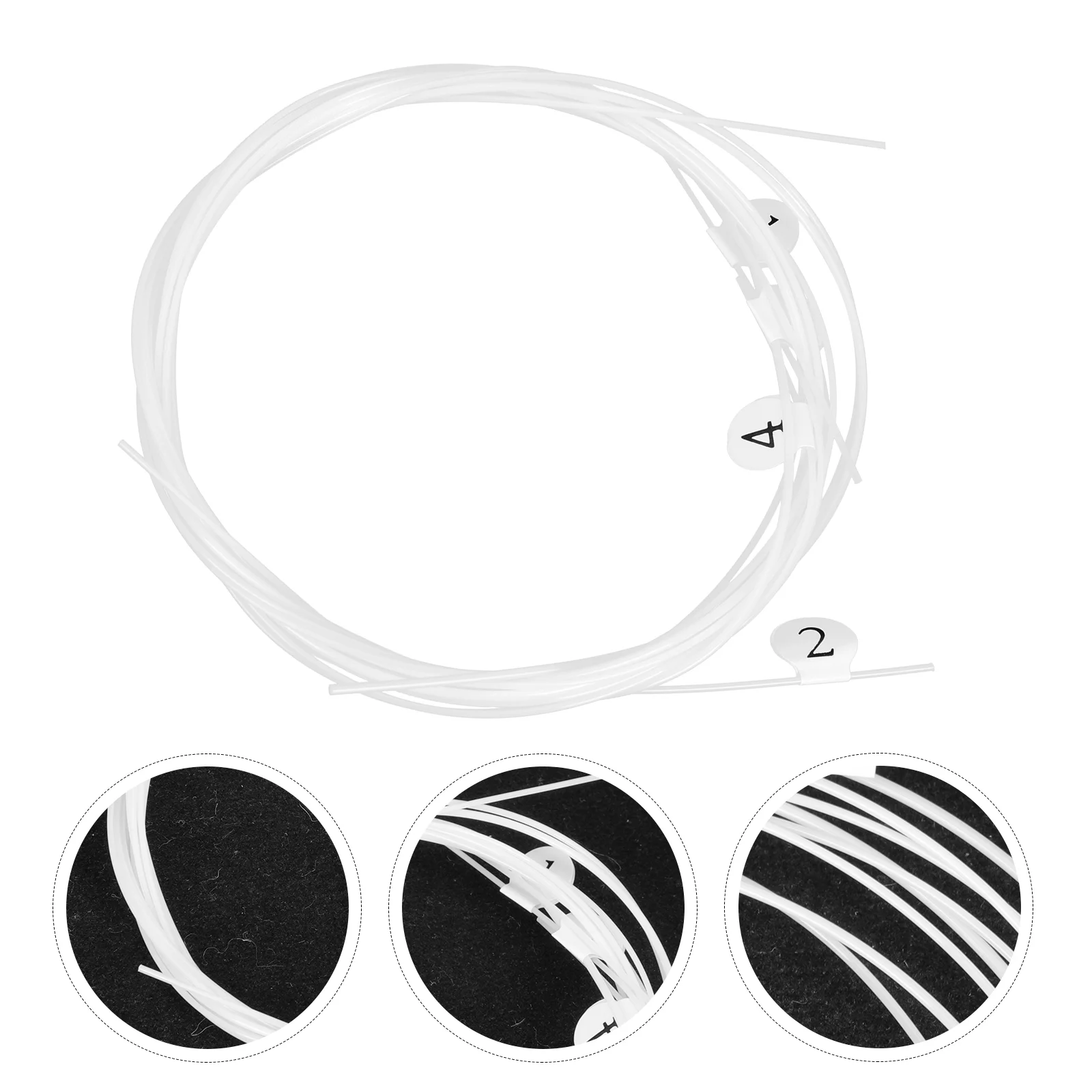 4 Sets Ukulele Strings Bass Ukeleles Accessories Guitar Tenor Wire Musical Instrument Parts Instruments Flatwound