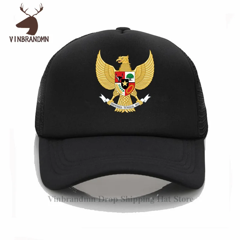 National emblem of Indonesia Garuda Pancasila baseball cap summer outdoor visor bucket hats New fashion 100% cotton fishing hats