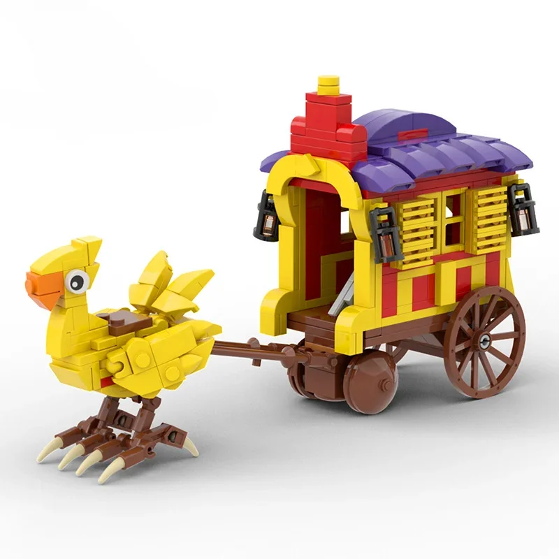 MOC Final Bird Chocobo Building Blocks Set Animal Model Idea Assemble Cloud Strife And Sephiroth Toys For Children Birthday Gift