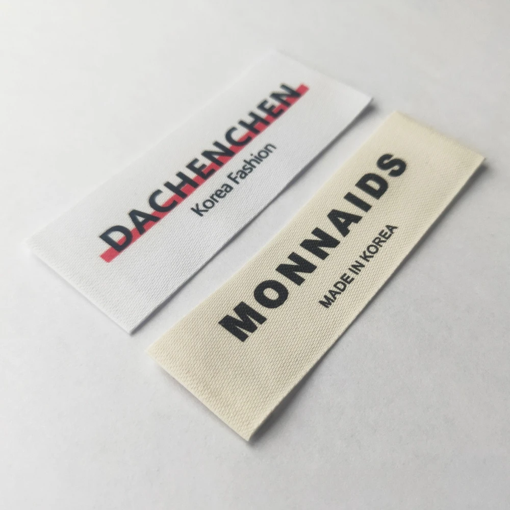 

Custom Printed Labels Soft Care Tags, Clothing Labels for Sensitive Skin, Baby Kids Underwear Garment, Matte Fabric Finish