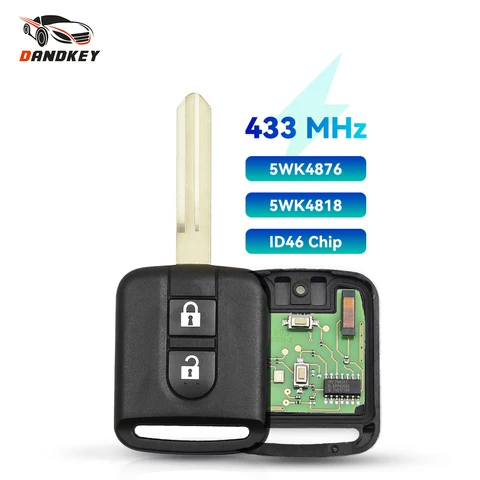 Дистанционный ключ Dandkey для NISSAN Cabstar F24M Navara D40M Micra K12 Note E11 NV200 M20M патруль Y61 Qashqai J10 для Renault Maxity