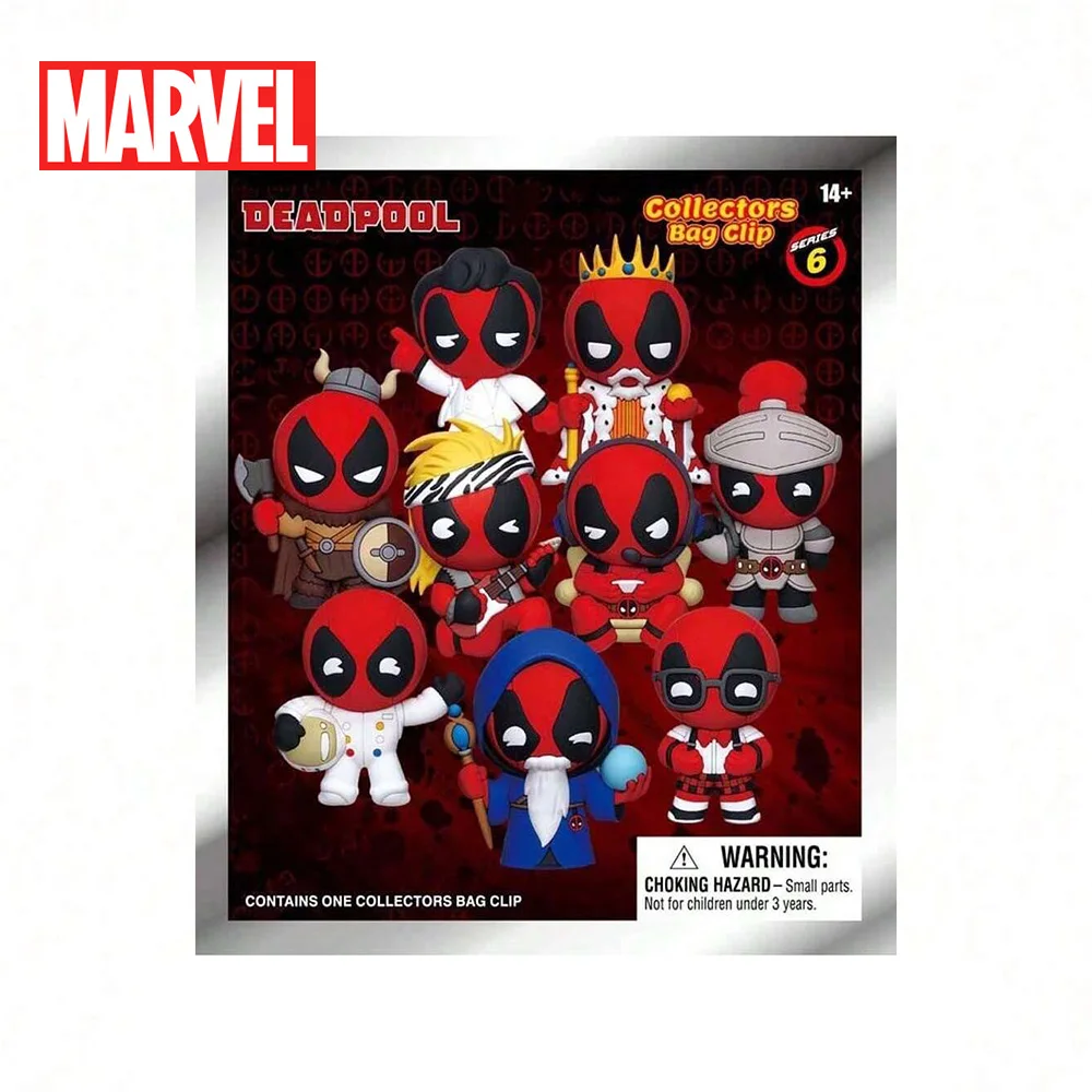 เดดพูล ของสะสมแบบกล่องสุ่มลิขสิทธิ์แท้จากมาร์เวล ฟิกเกอร์ 3 มิติ แบบคลิปหนีบกระเป๋า พวงกุญแจอนิเมะ