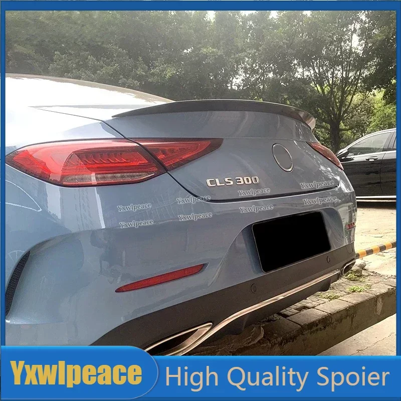 For Mercedes CLS C257 CLS220 260 300 350 400 CLS53 2018-2023 High Quality ABS Plastic AMG Style Rear Trunk Lip Spoiler