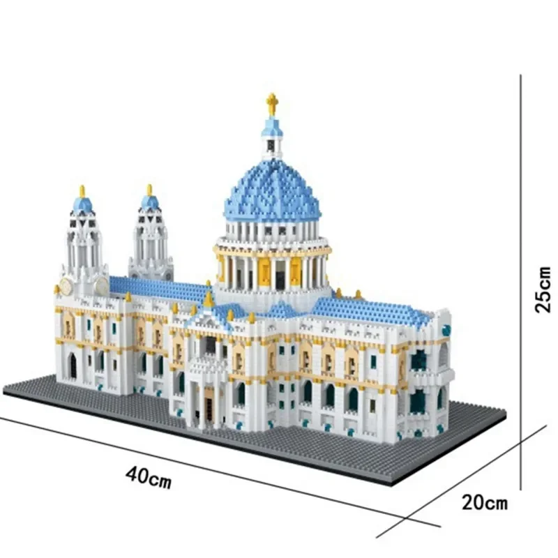 Arquitetura da cidade mundial mini blocos grécia santorini tijolos de construção catedral de são paul brinquedo menina aniversário presente do dia dos namorados