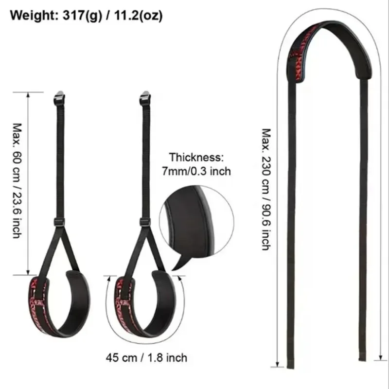 Arnés de Bondage BDSM para parejas, correa de pierna abierta, puños de tobillo, ataduras, Juguetes sexuales esclavos, accesorios exóticos para