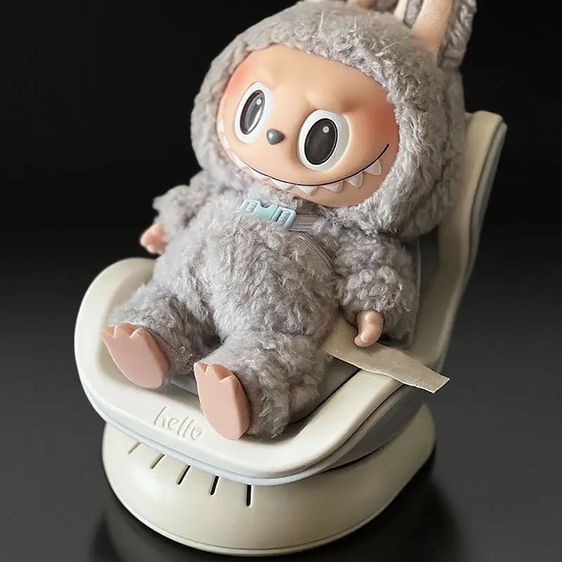 مقعد أمان لدمية السيارة، مقعد صغير جميل، منفذ هواء تلقائي، ديكور عطري، ملحقات داخلية للسيارة عالية الجودة لـ Labubu
