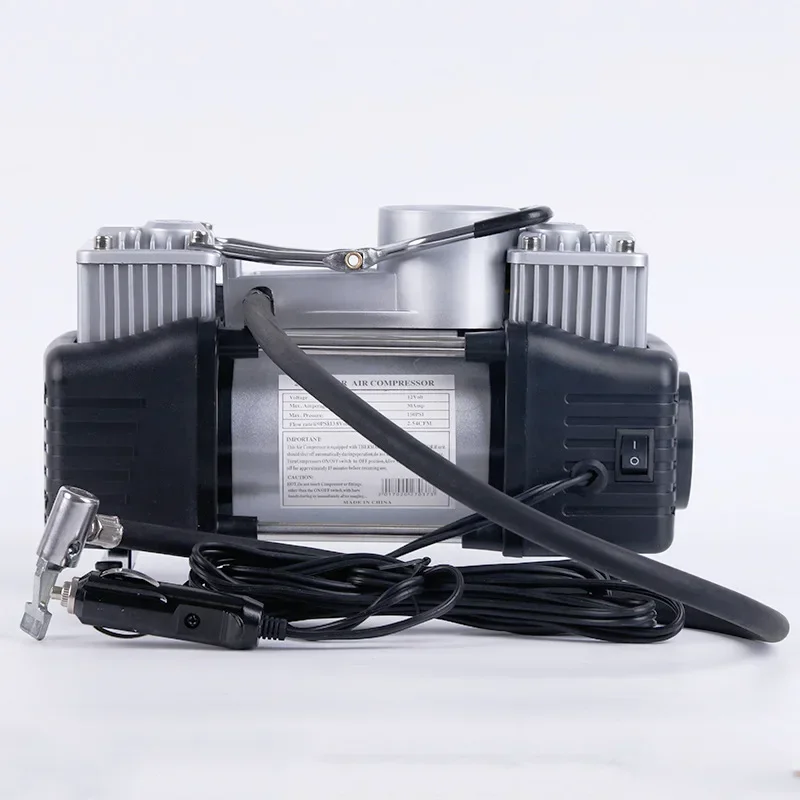 Heiße verkäufe Heavy Duty Auto Notfall Kit Doppel Zylinder Auto Luft Kompressor Reifen Pumpe Auto Luft Inflator