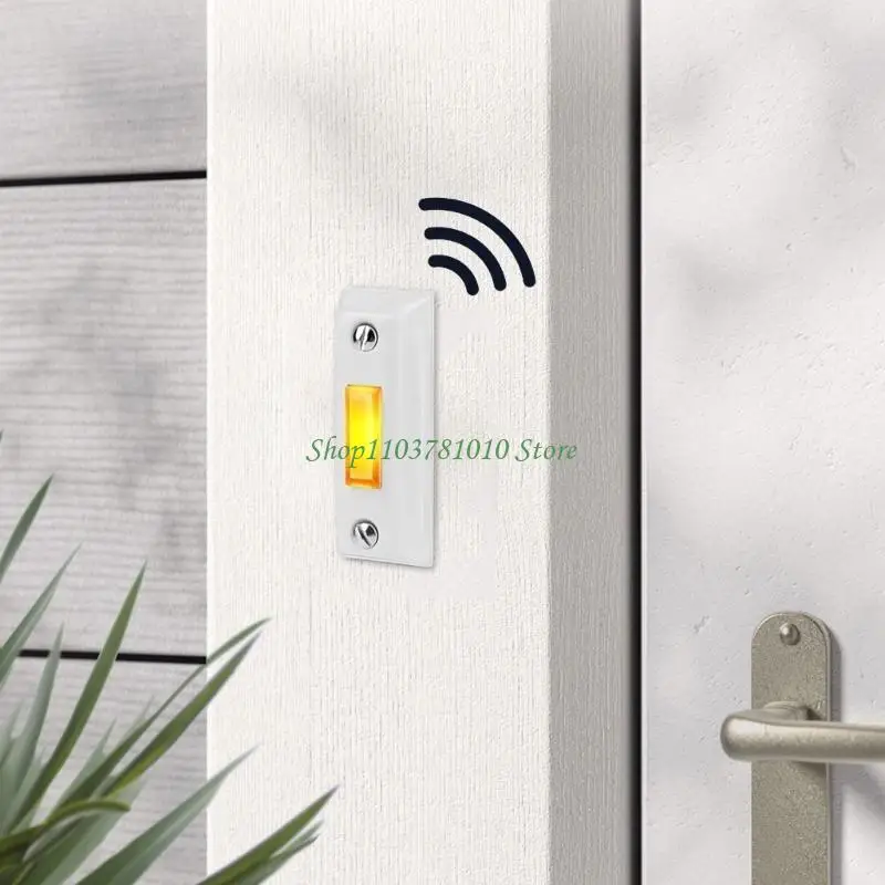 U55D Practical LED Doorbell Push Button Sturdy Plastic Wire Wall Mounted Door Chimes Switches Suitable for Various Door