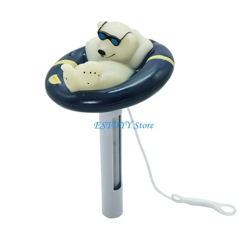 G6DE Floating Pool Thermometer Swimming Pool Thermometer with Rope Cartoon