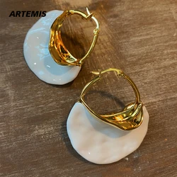 Europe America Enamel Colorful Earrings Women Fine Luxury Jewelry Designer Brand Gift Trend