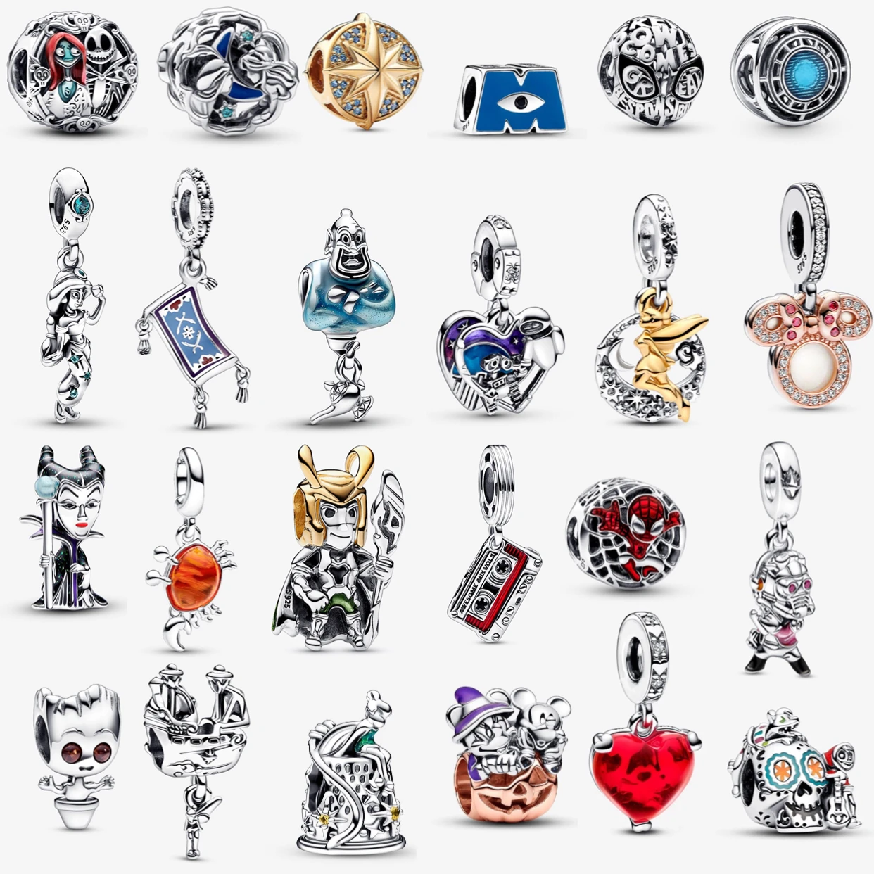 

100% серебро 925 пробы, новый Дисней, милый Микки и Дональд Дак, очаровательное жемчужное кольцо, серьги-гвоздики со звездами, женские изысканные ювелирные изделия своими руками