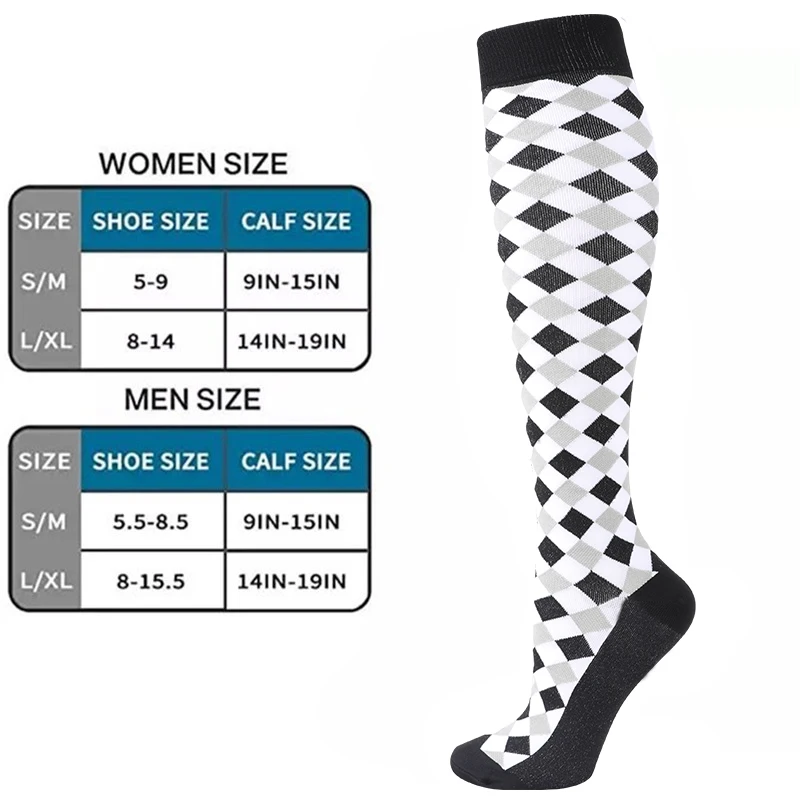 Compression Socks 20-30 Mmhg Teachers Medical Varicose Veins Pregnancy Nursing Athletic Football Soccer Stockings Sport Socks