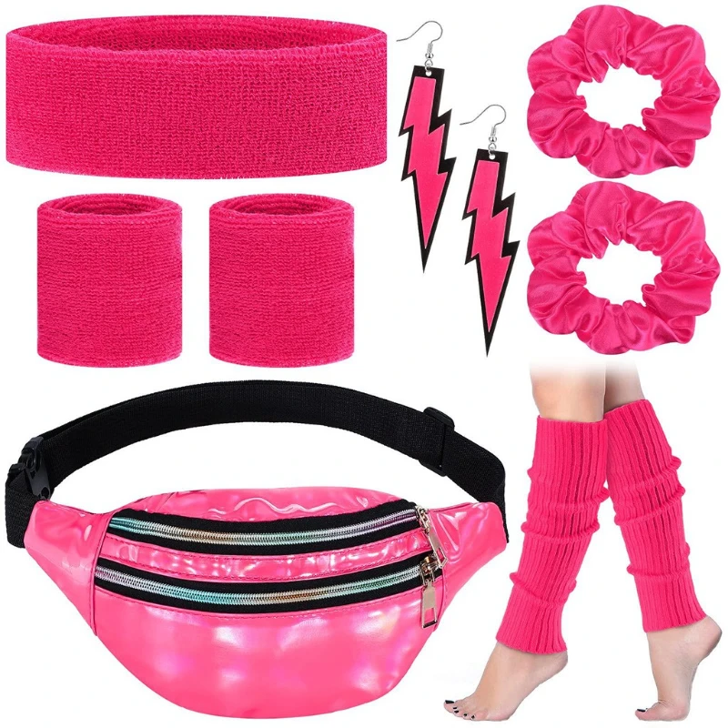 En la década de 1980, había neón, fiesta de baile, Yoga, diademas deportivas, pulseras, riñoneras, bandas para el cabello grandes, conjuntos de fundas