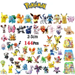 144 stks Pokemon Pikachu Action Figure Speelgoed Mini Figuren Model Speelgoed Pikachu Anime Kids Pop Verjaardag Kerstcadeaus