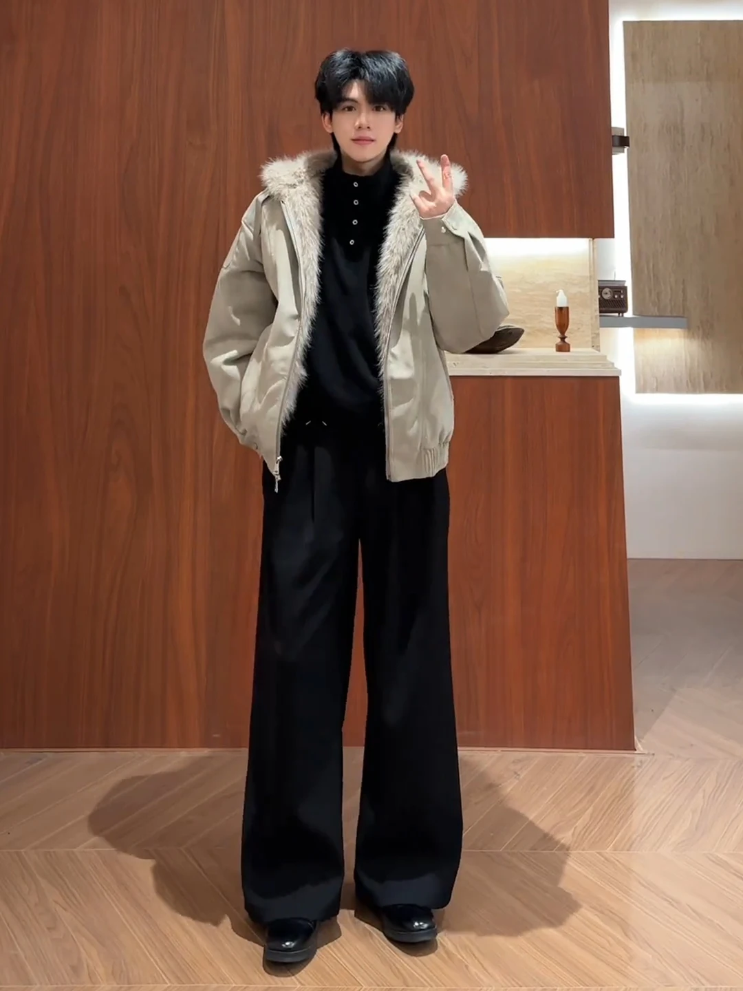 

Мужские брюки Cleanfit с флисовой подкладкой, широкие, прямые, повседневные, зимние, свободного кроя, молодежные, модные, стильные