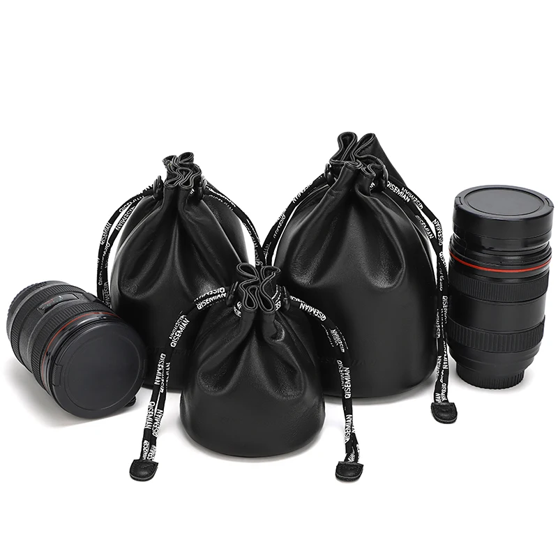 Camera Lens Bag, Lens Storage Bag, Suitable for Canon, Nikon, Sony, Fujifilm DSLR Cameras and Photography Accessories