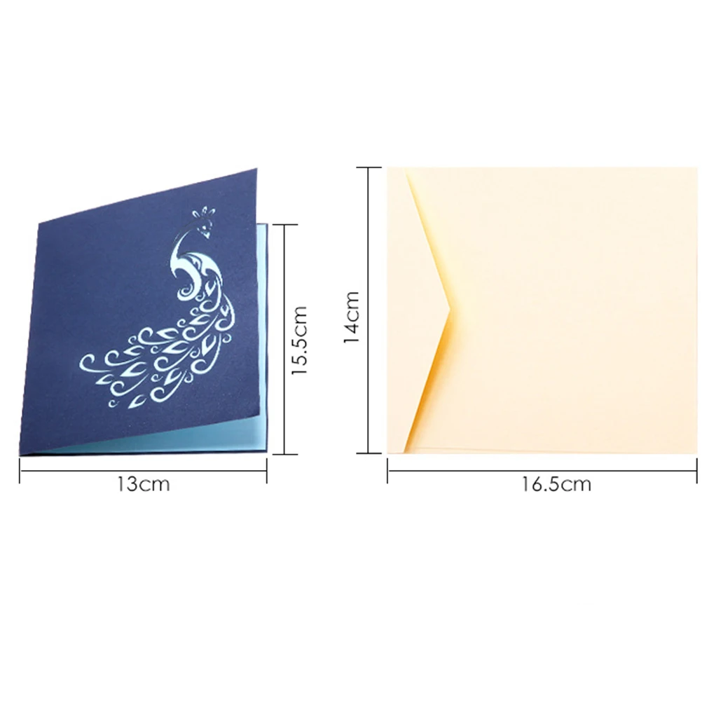 

3D Creative Hollow-Out Up Sky-Blue Greeting Card Party Decor Wedding Anniversary Invitation Gift 3D Greeting Card